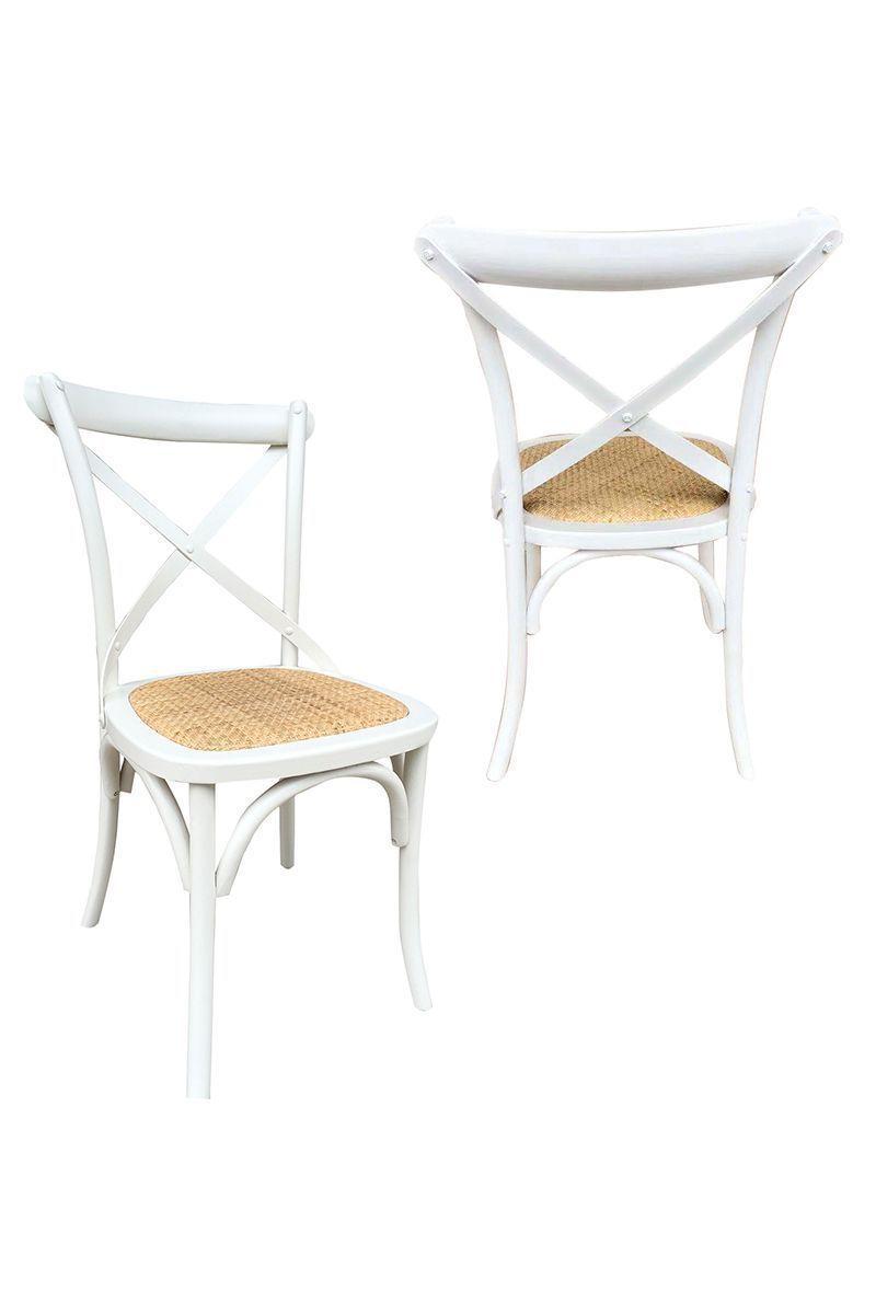 Pack 2 Sillas de Comedor Retro Blanco-3