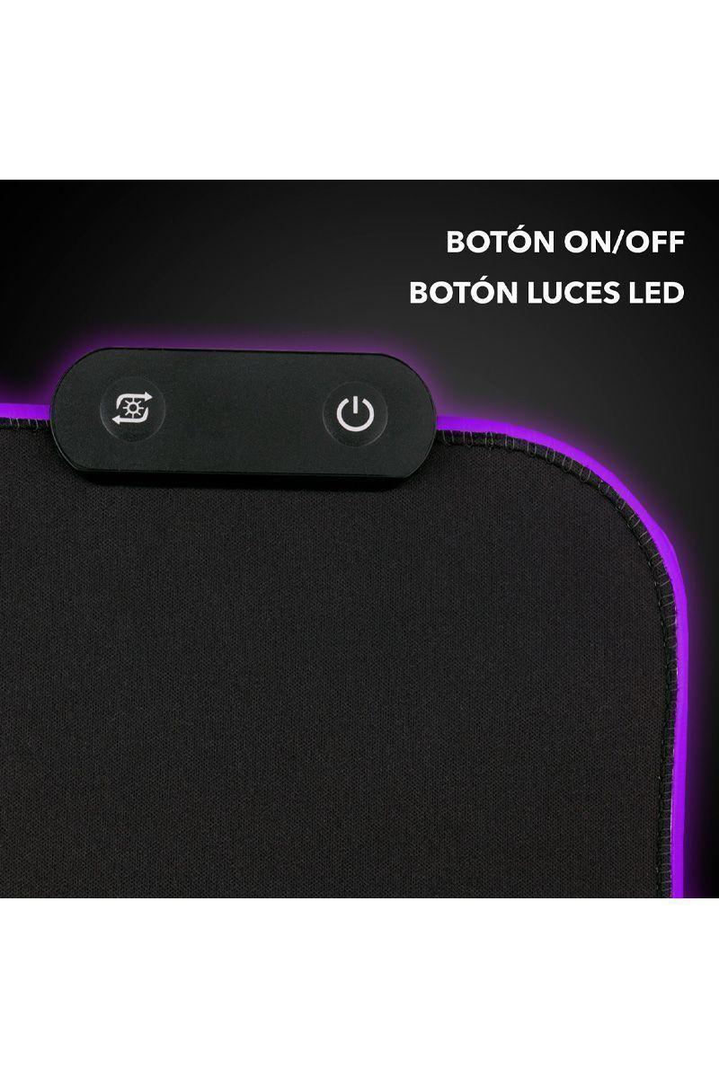 Mouse Pad Gamer Luces Led RGB 30x80 cm Negro-4