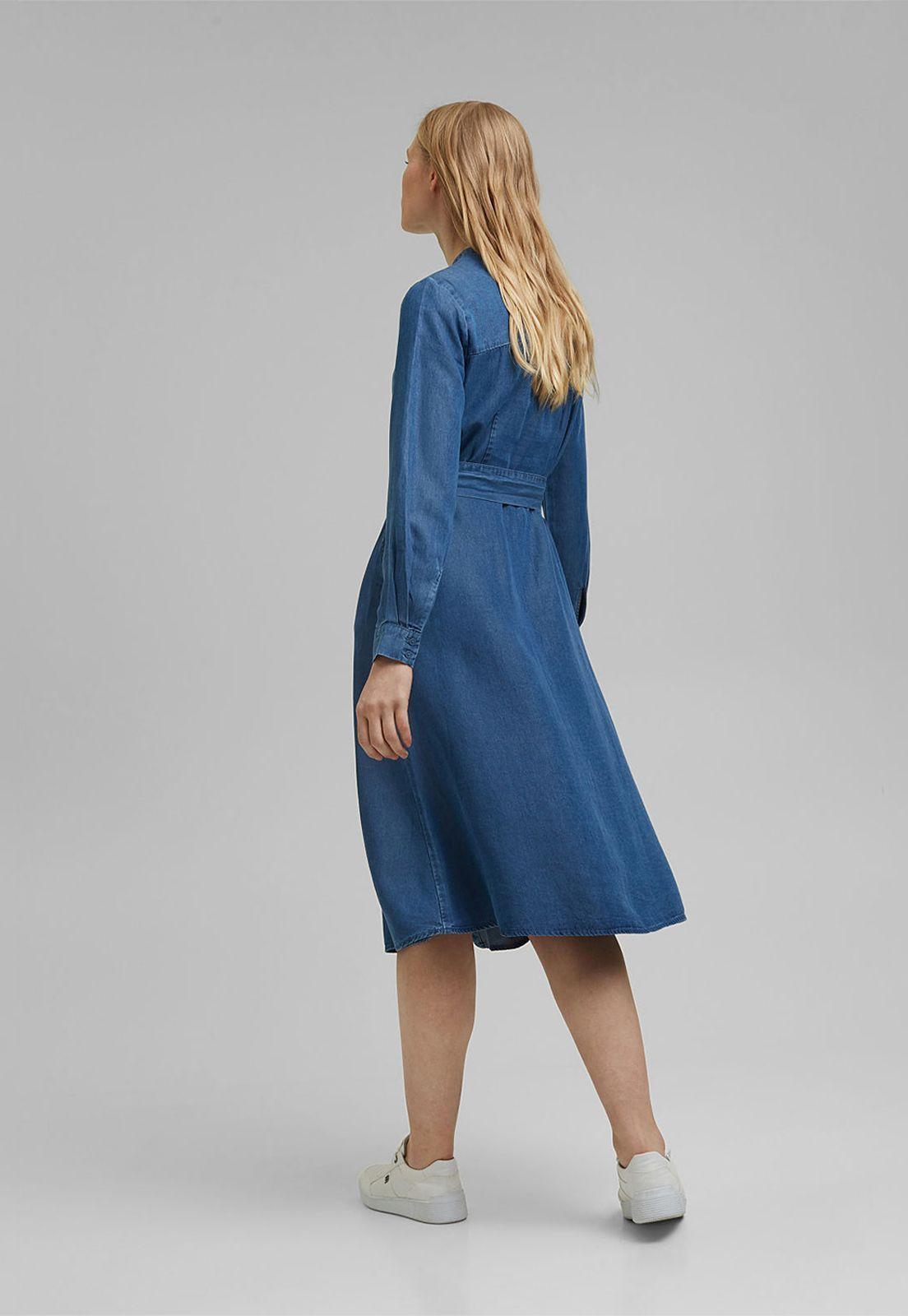 Vestido Midi Denim En Tencel™ Esprit-1