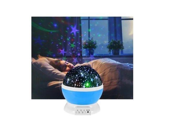 Lampara Led Espantacucos Proyector Luz Estrellas Mesa Niños-17