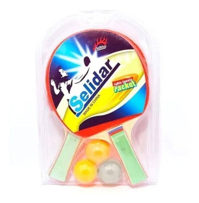 Kit Par De Raquetas De Ping Pong Con Pelotas-0