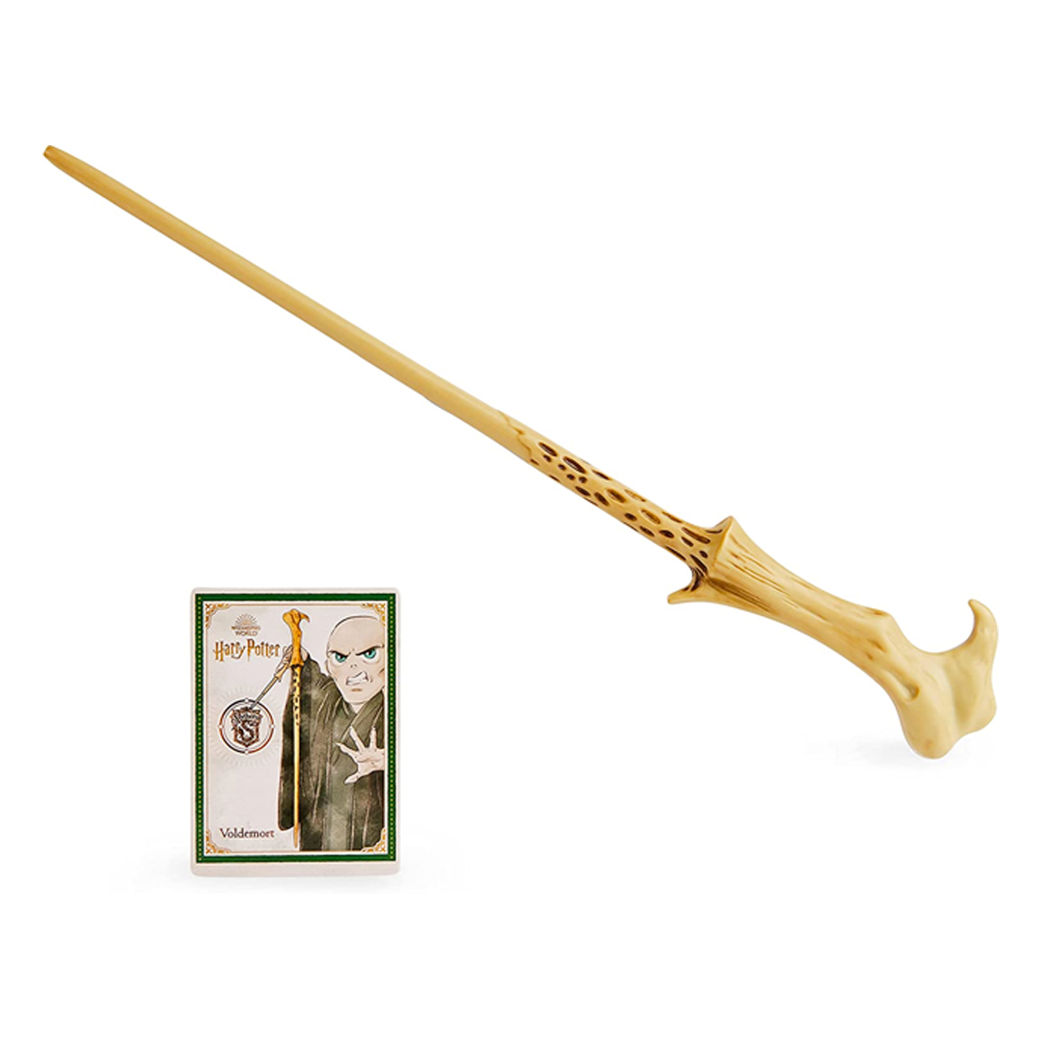 Varita Mágica Voldemort 30 cm Con Tarjeta de Hechizos-3