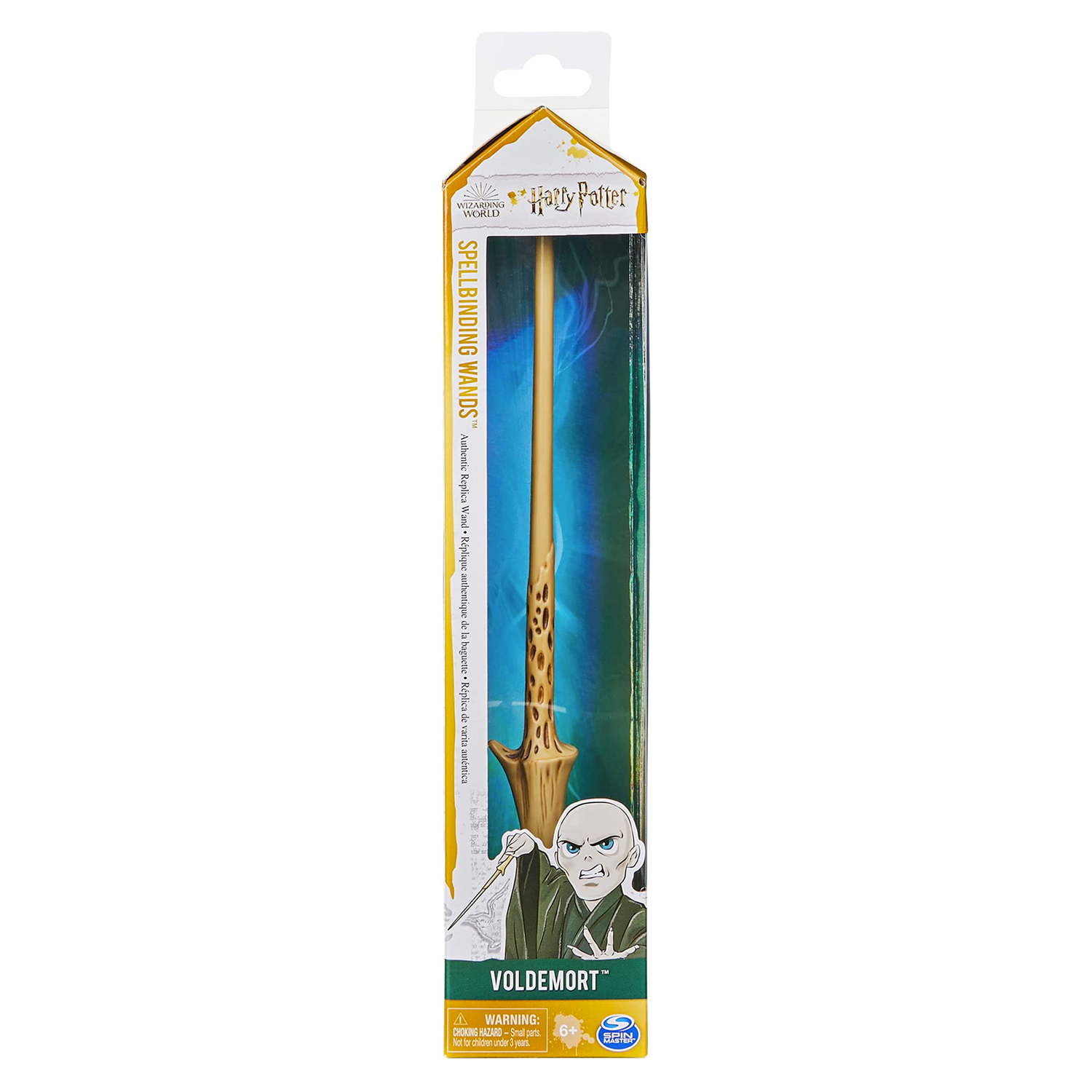 Varita Mágica Voldemort 30 cm Con Tarjeta de Hechizos-1