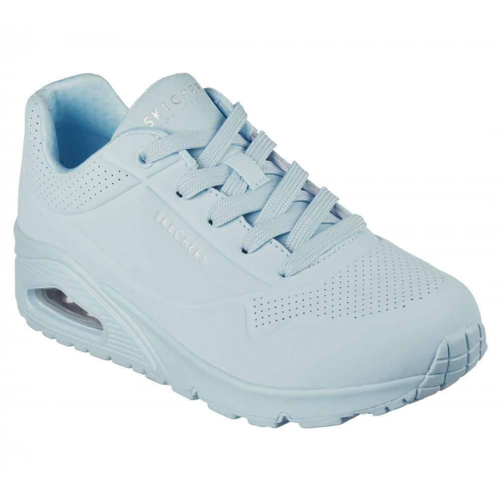 Zapatilla Mujer Uno Celeste Skechers-0