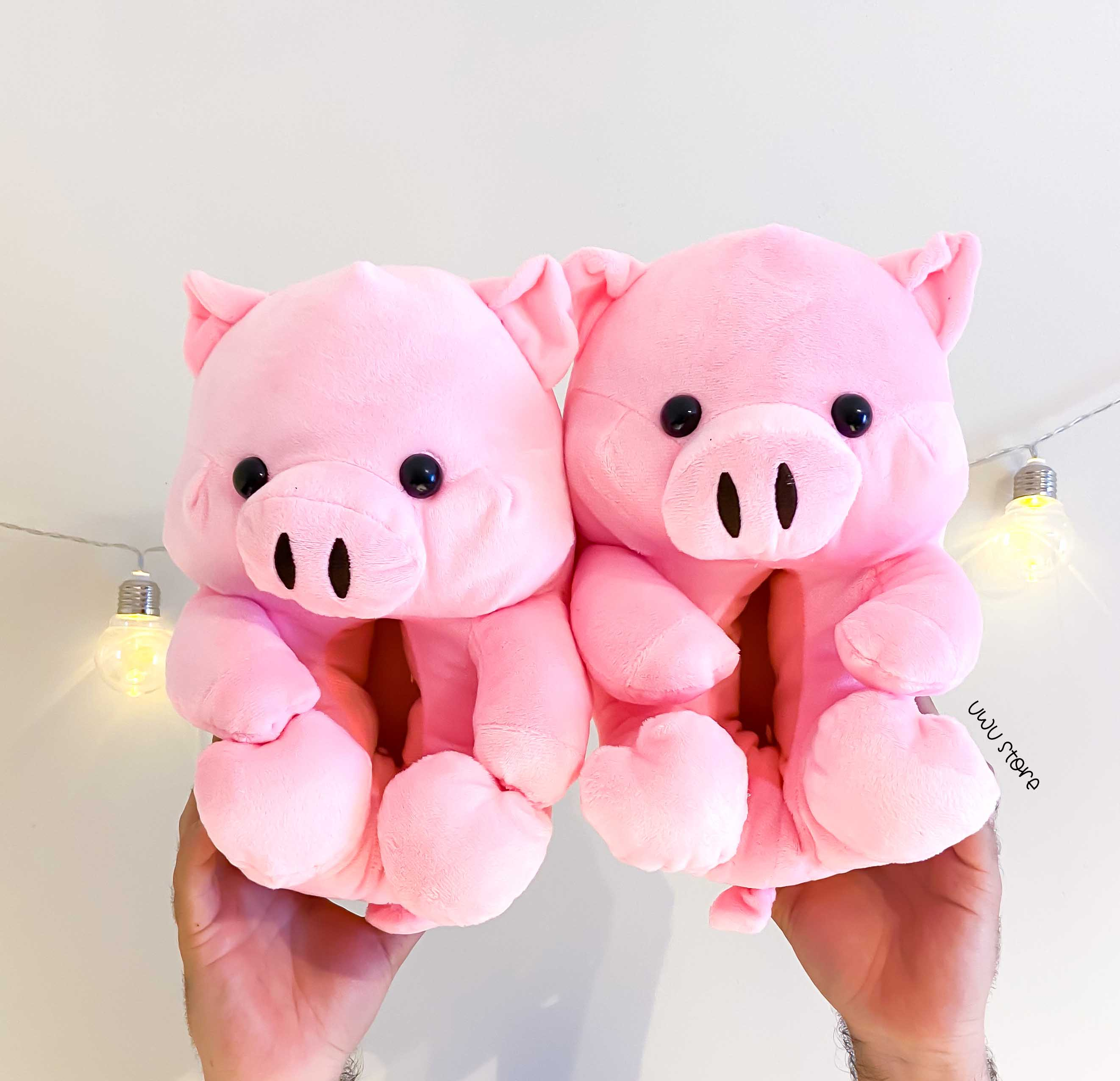 Pantuflas Chanchito Rosa Cute Kawaii Talla Estándar -0