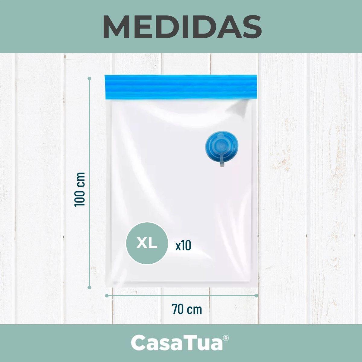 Pack Bolsas Al Vacio CasaTua Compresion Ropa 10 XL-4