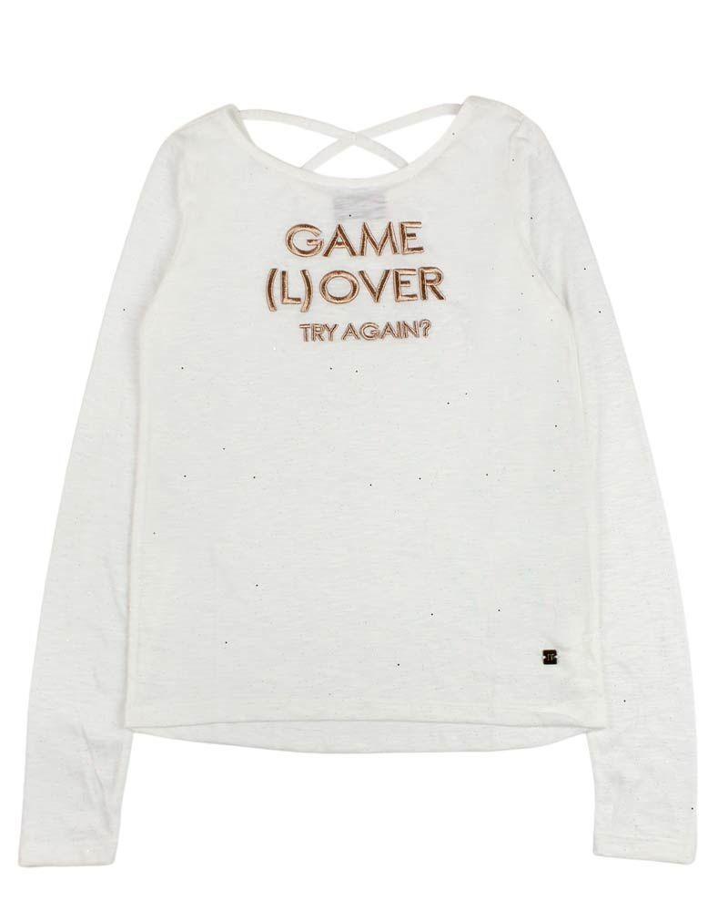 Polera Teensniña M/Larga Bordada Retro Gym Like it-0