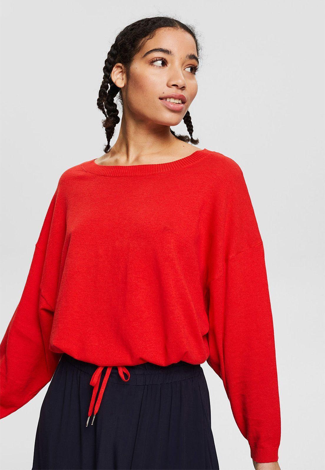 Sweater Mujer Liso Esprit Azul marino-0