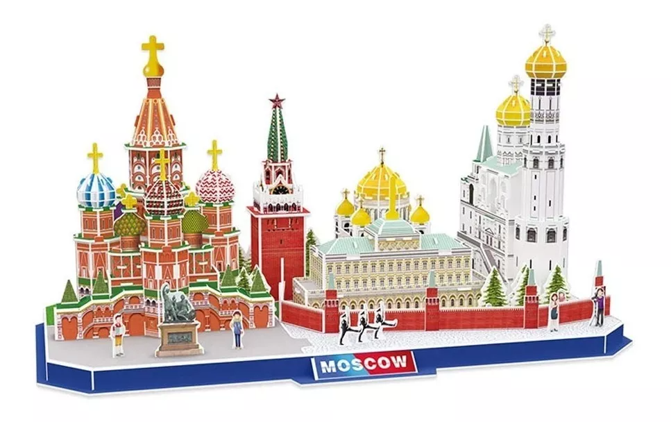 Rompecabezas Puzzle 3d Moscow City Line 204 Piezas Juego-0