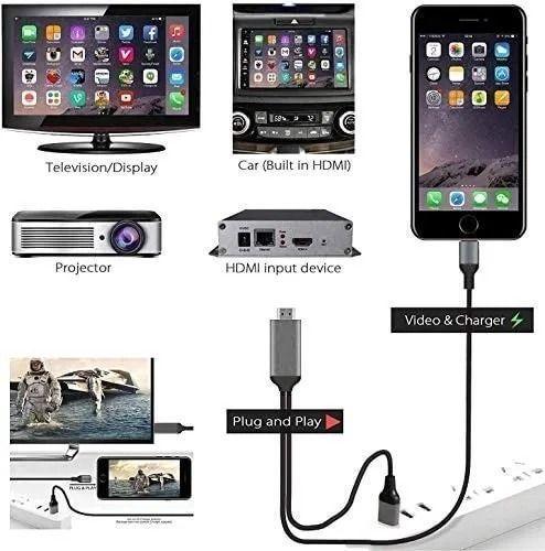 Cable Adaptador Hdmi Compatible Con iPhone/iPad Hdtv-2