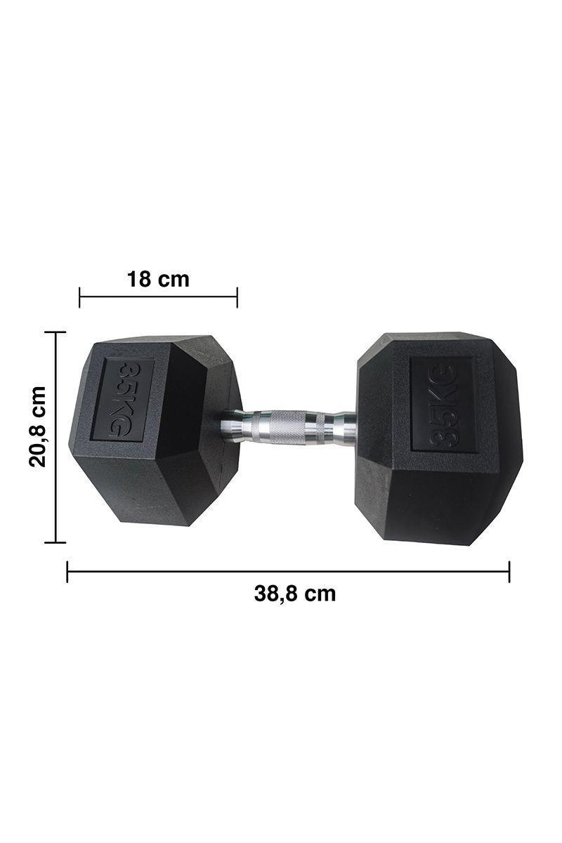 Mancuerna Hexagonal 35 Kg Negro-2