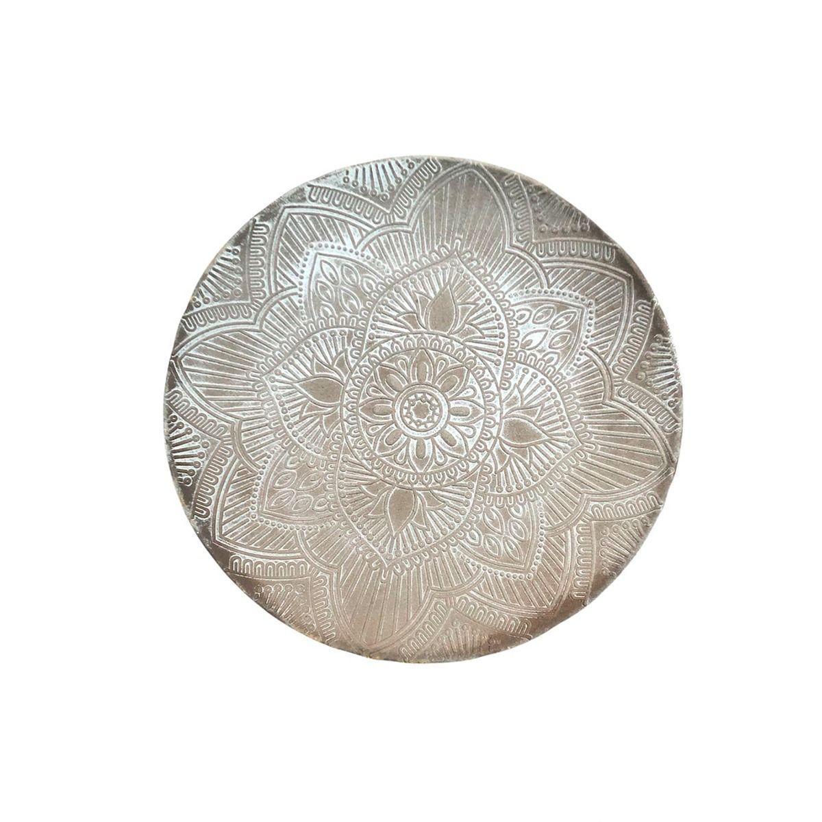 Mesa Lateral Gris Mandalas Mesa De Centro 30cm-2