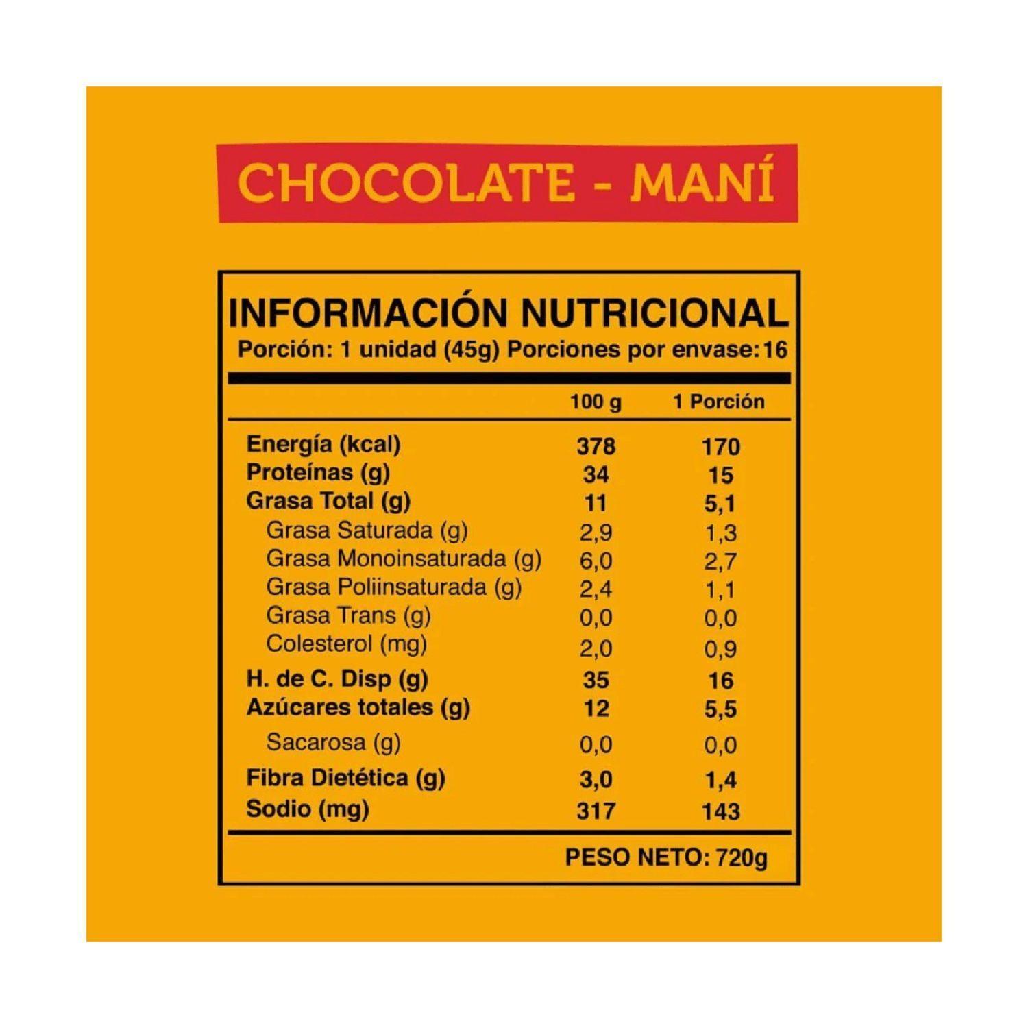 Wild Protein 16 unidades Chocolate – Maní 15 grs-2