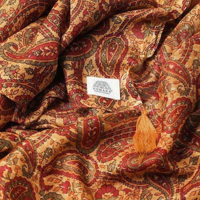 Pañuelo Estampado Naranjo Amapola Humana-1