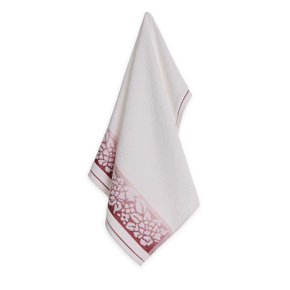 Toalla de mano Karsten Herrera 350gr 48 x 70 cm Blanca/Rosa-1