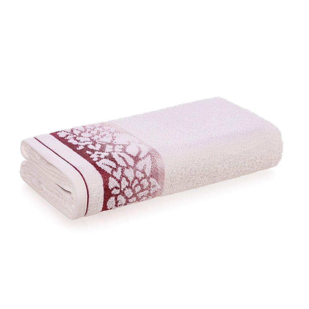 Toalla de mano Karsten Herrera 350gr 48 x 70 cm Blanca/Rosa-0