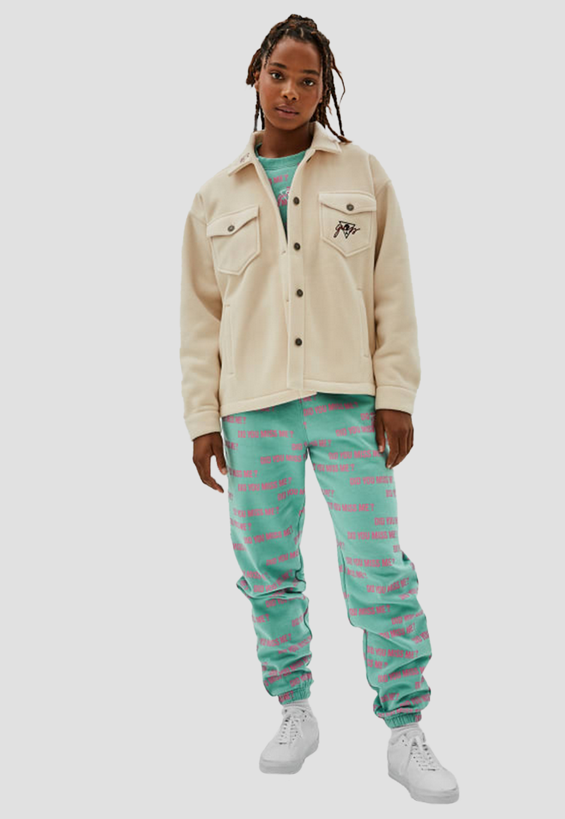 Poleron Guess Activewear Tops G049 Crema-1