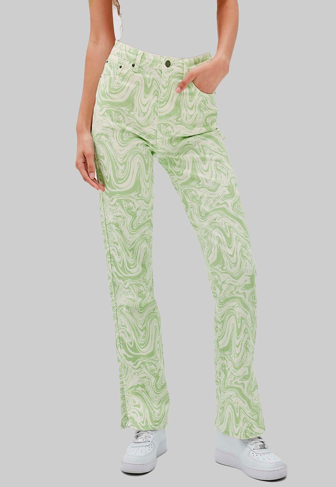 Jeans Guess Go J Balvin Aop Denim Slit F83H Verde-0