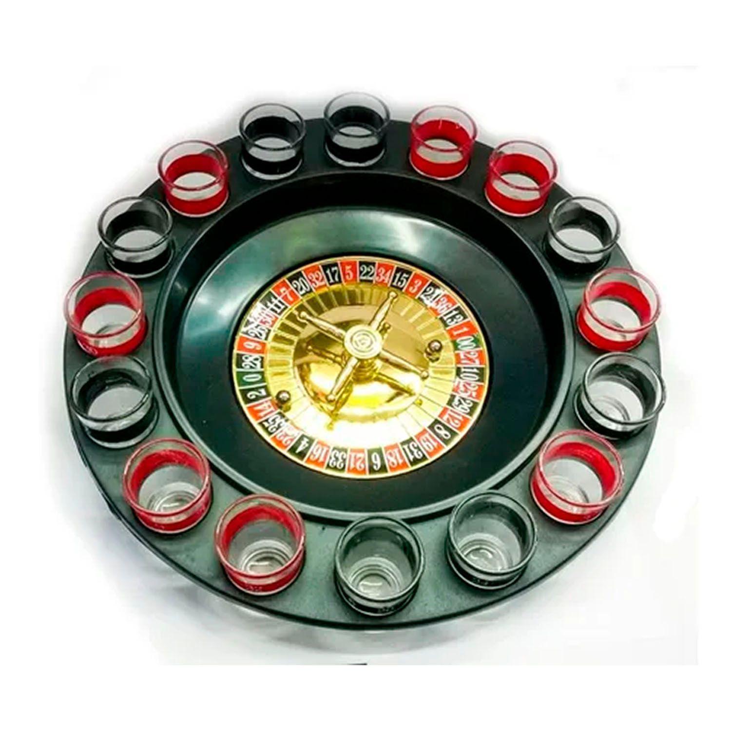 Juego De Ruleta Casino De Shots Cortitos Alcohol Chupitos-0