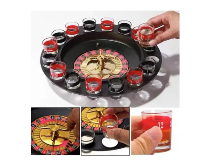 Juego De Ruleta Casino De Shots Cortitos Alcohol Chupitos-2
