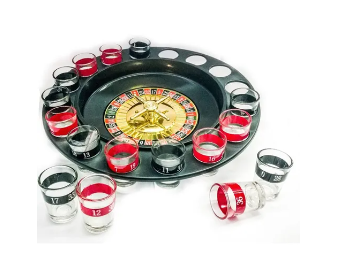 Juego De Ruleta Casino De Shots Cortitos Alcohol Chupitos-1