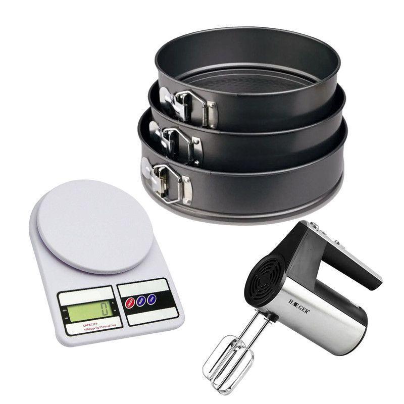 Molde Reposteria + Balanza Cocina + Batidora Mano-0
