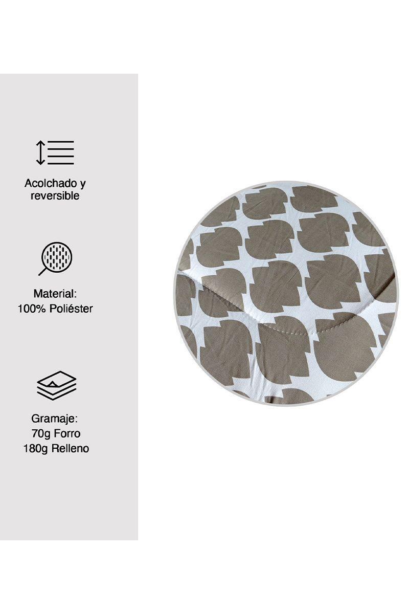 Plumón Estampado 2 Plazas 215x220 cm Café-2