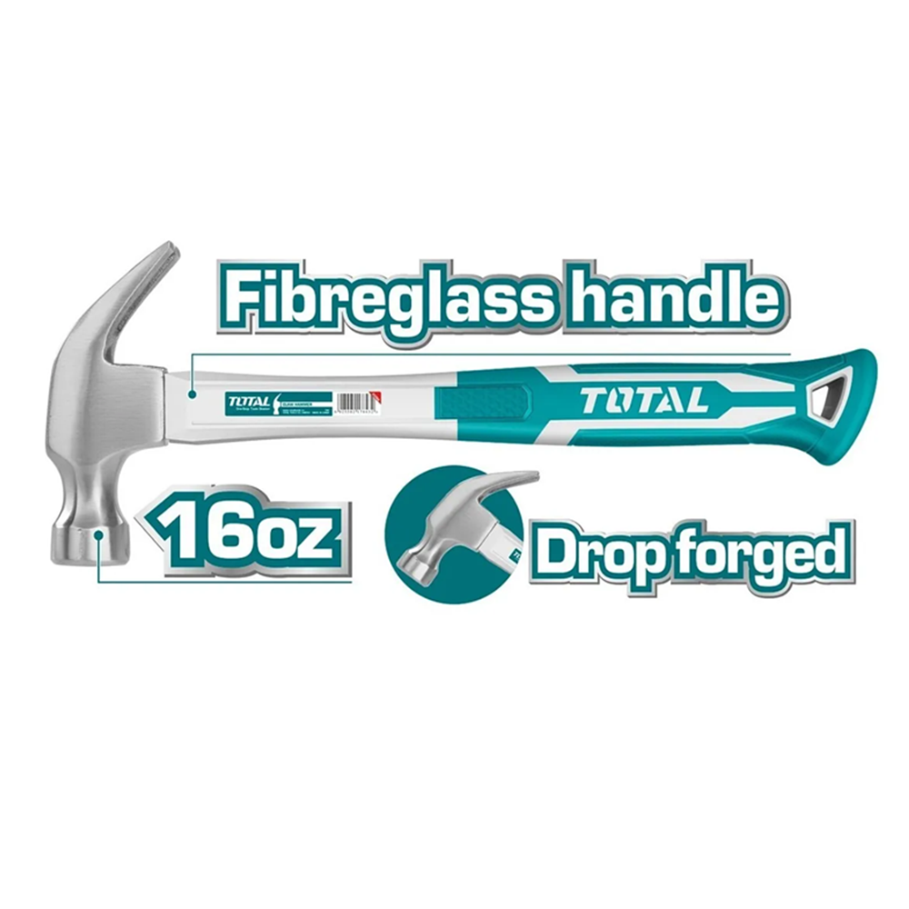 Martillo Mango De Fibra 16oz Total Tht73166-1