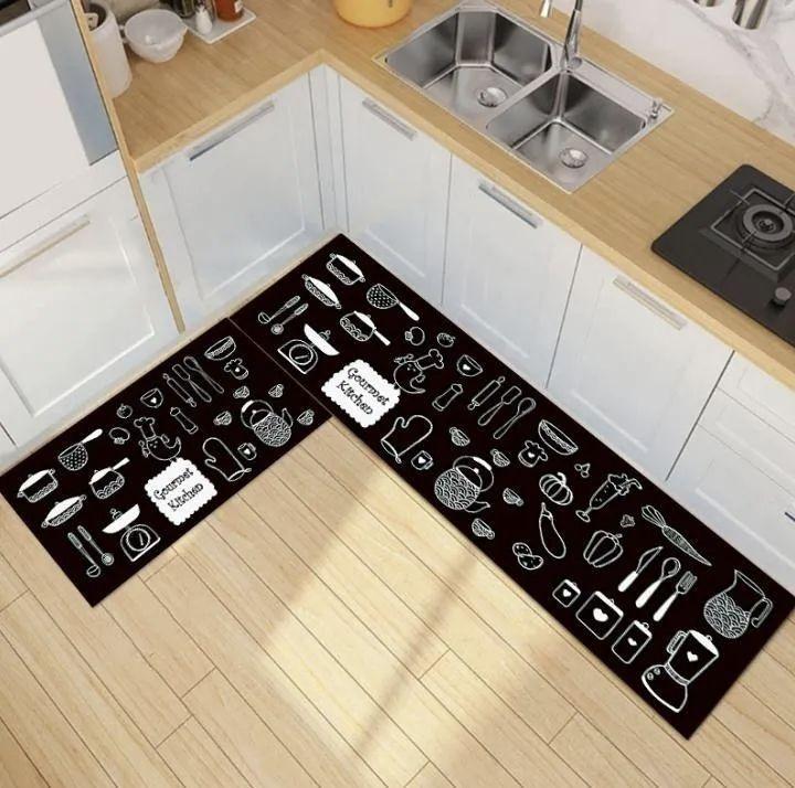 2 Alfombras Cocina Pie De Cama Deco Baño Pasillos-0