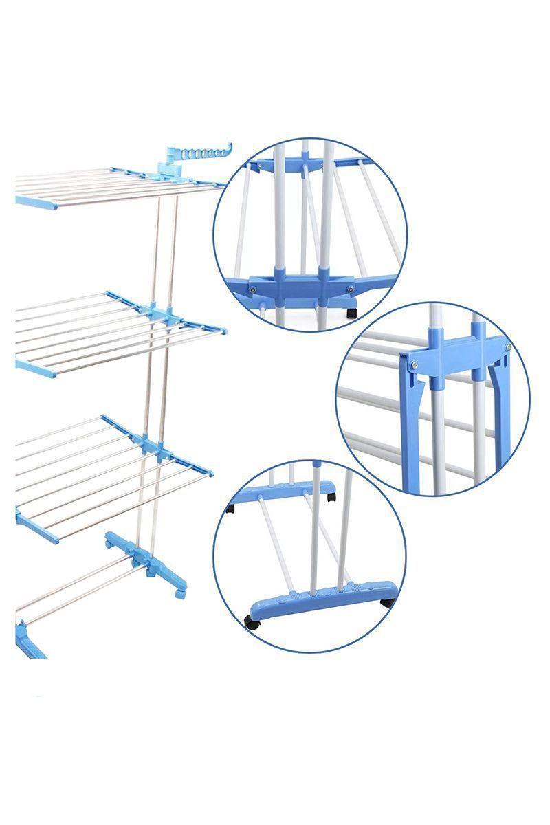 Tendedero Vertical Plegable Acero Inoxidable-4