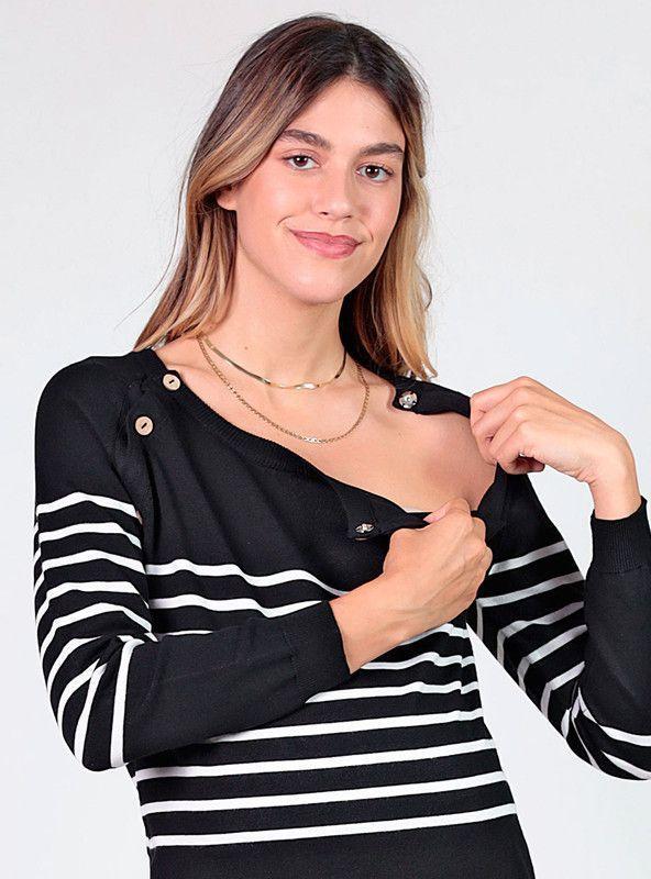 Sweater lactancia con botones-3