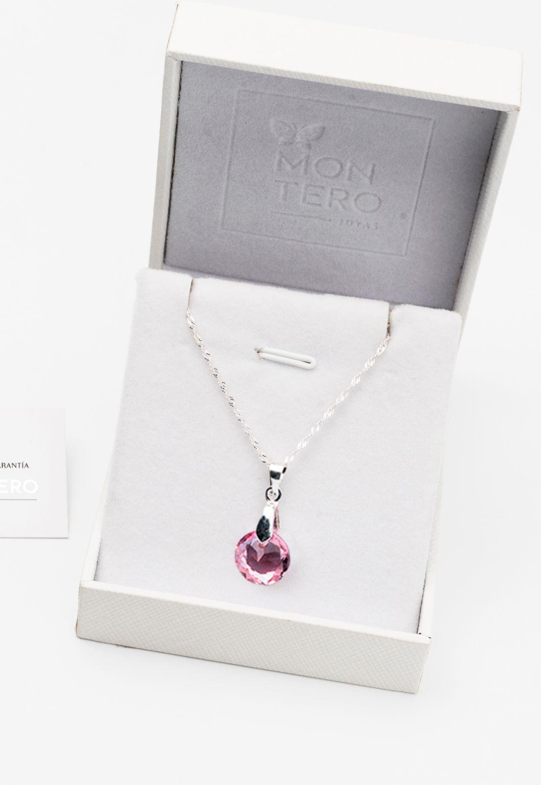 Collar Gracia Cristales Genuinos Light Rose -2
