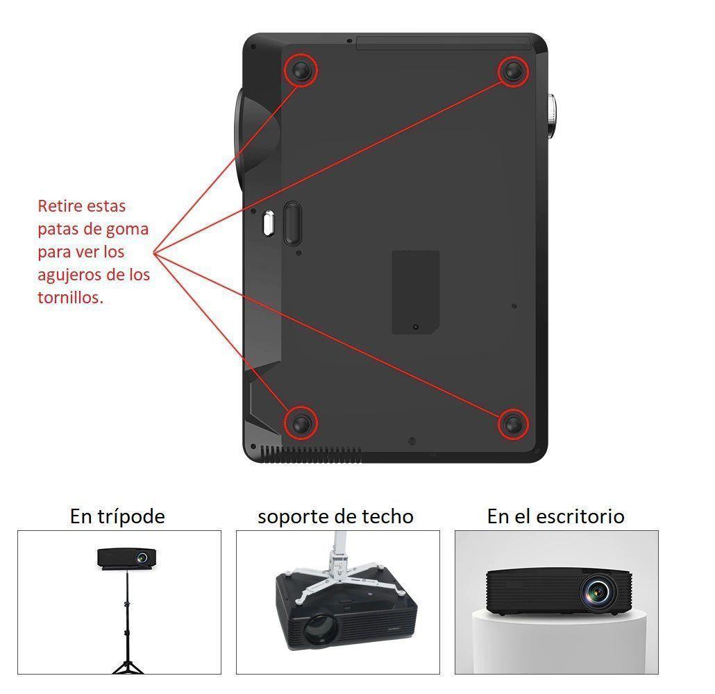 Proyector Led Android Wifi 5G 1080P AAO YG650 390 ANSI 7000 Lumenes-7
