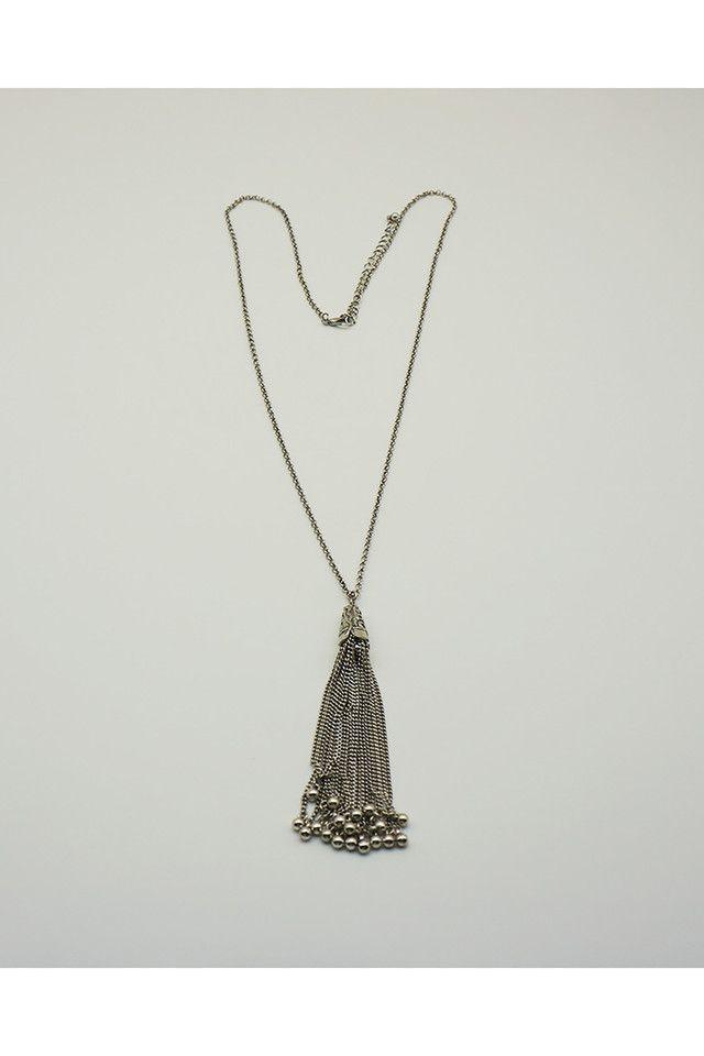 Collar Largo Plateado Jolie ID-0