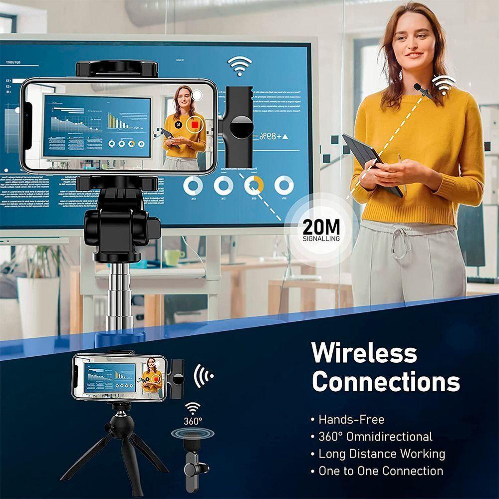 Micrófono Lavalier Solapa Inalámbrico Para iPhone, iPad-2