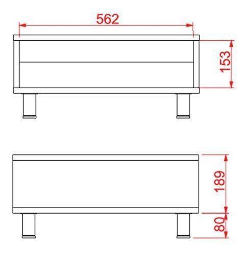 Mesa Centro 26 X 60 X 60 Cm Negro. Tuhome-2
