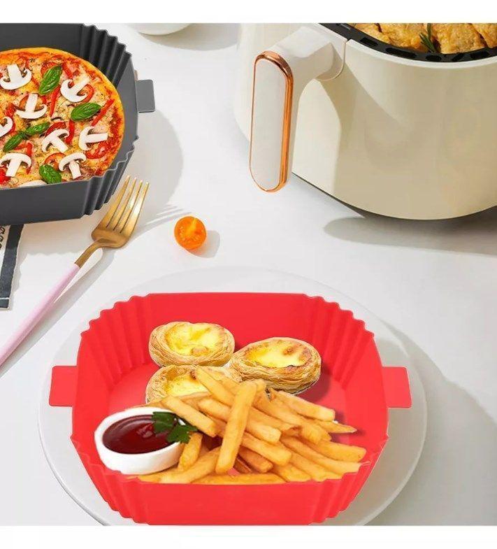 Molde Forro Silicon Reusable Antiadherente Para Airfryer-4