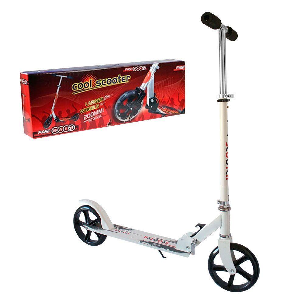Scooter Monopatin Niños Adolescente Plegable Xl Blanca-0