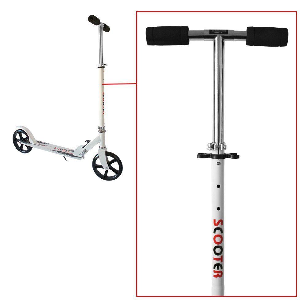 Scooter Monopatin Niños Adolescente Plegable Xl Blanca-2