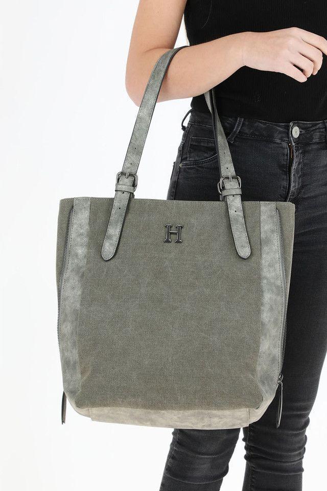 Cartera Hombro Verde Militar Organic Nature Stone-3