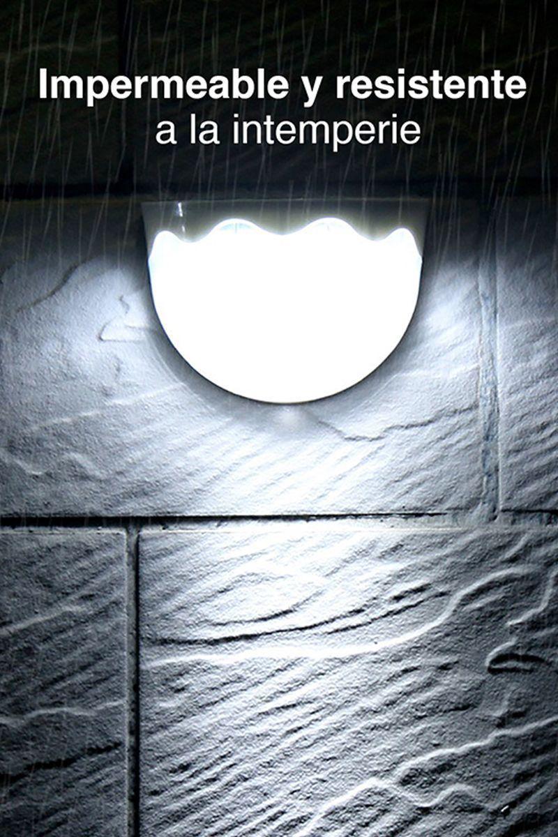 Foco Solar Luz 6 LED Jardín Exteriores Blanco-4