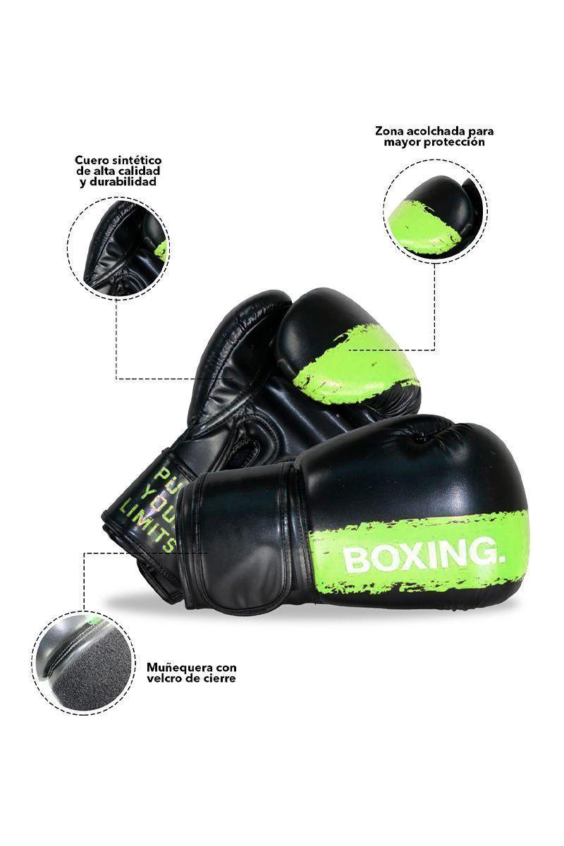 Guantes de Boxeo Profesional 12 Oz Verde-3