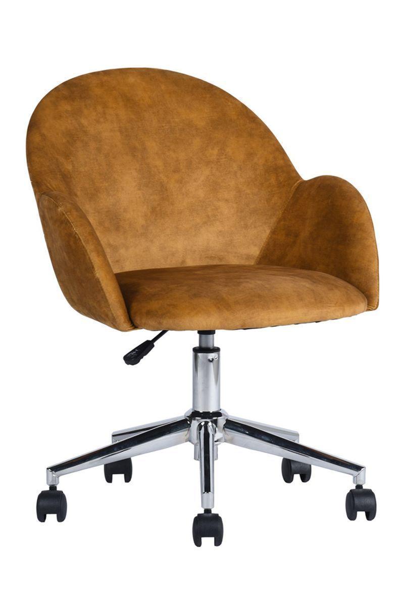 Silla Chiozza Oficina Terciopelo Mostaza-0