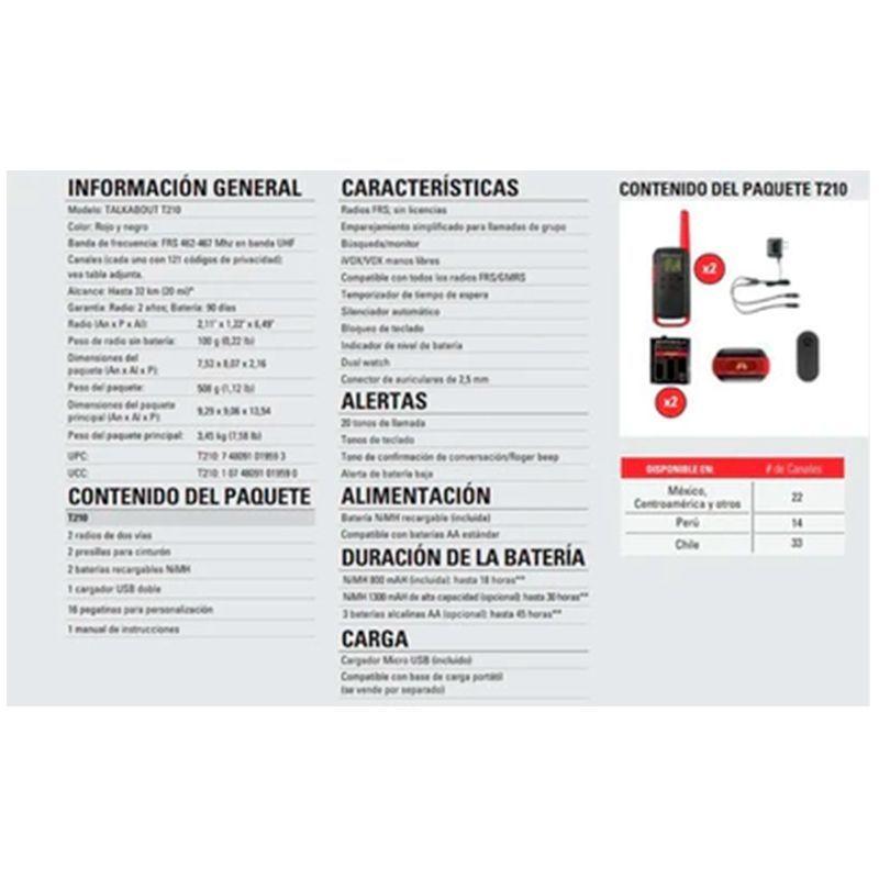Radio Transmisor Motorola T210cl -2
