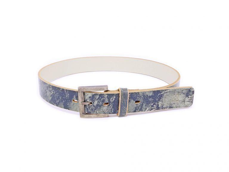 CINTURÓN CUERO JASPEADO LISO-0