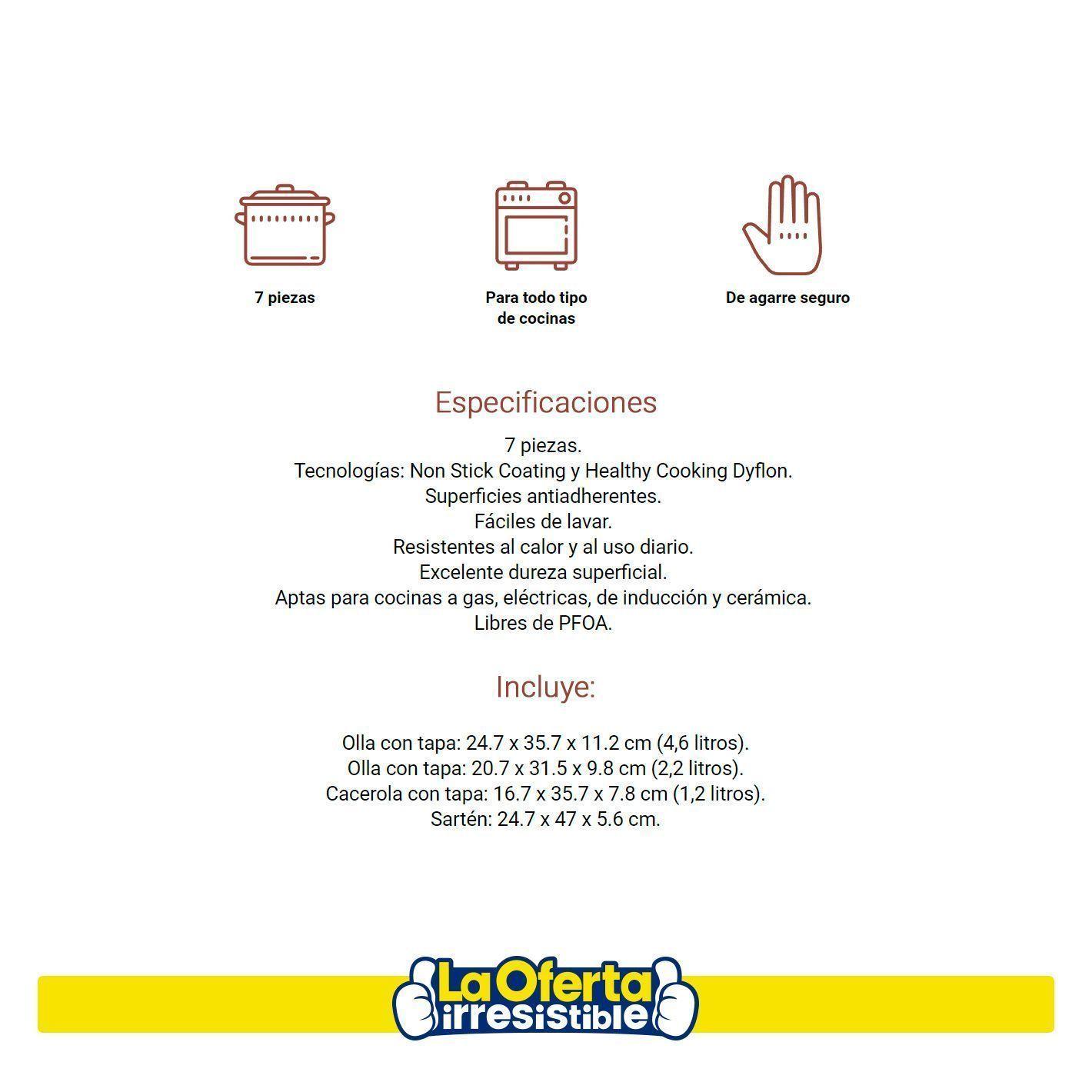 Batería de Cocina Keep Copper Line 7 Piezas-2