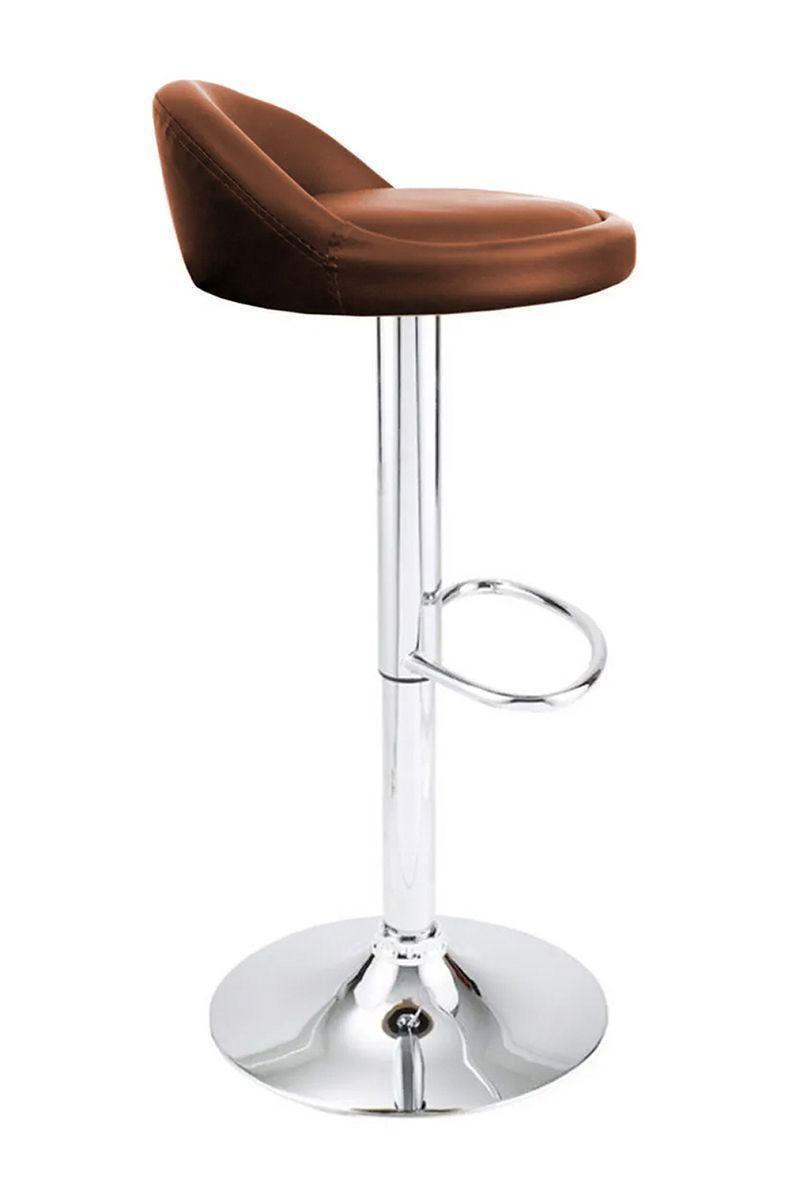 Pack 2 Piso Bar Altura Regulable Café-3