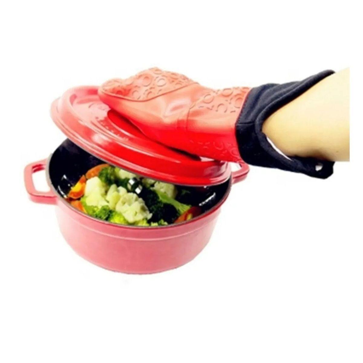 Guantes De Silicona Horno Toma Olla Guante cocina-3