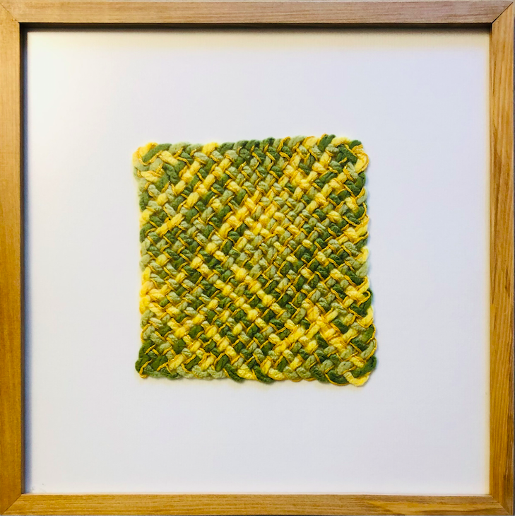 Cuadro Telar Enmarcado en Madera Mañio 31 x 31 cm-4