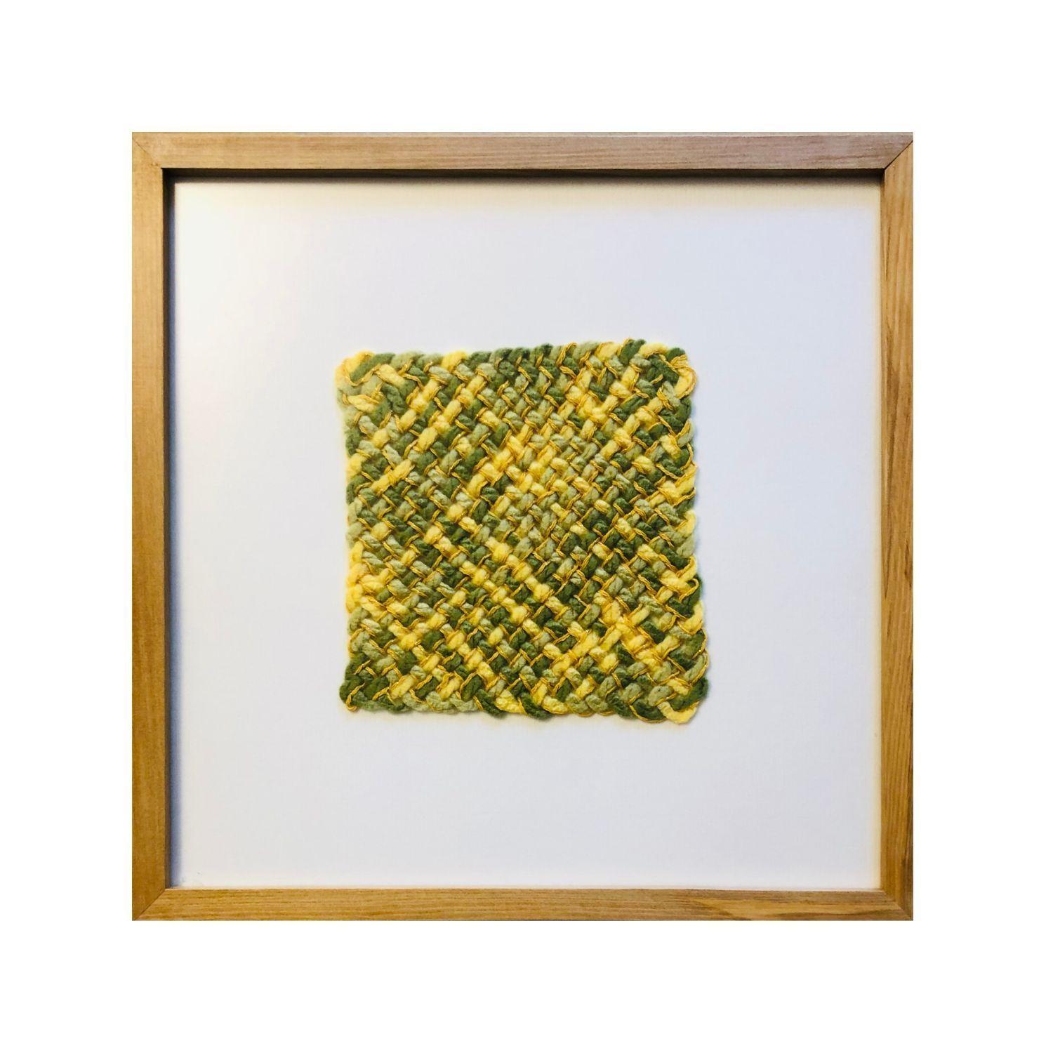 Cuadro Telar Enmarcado en Madera Mañio 31 x 31 cm-5